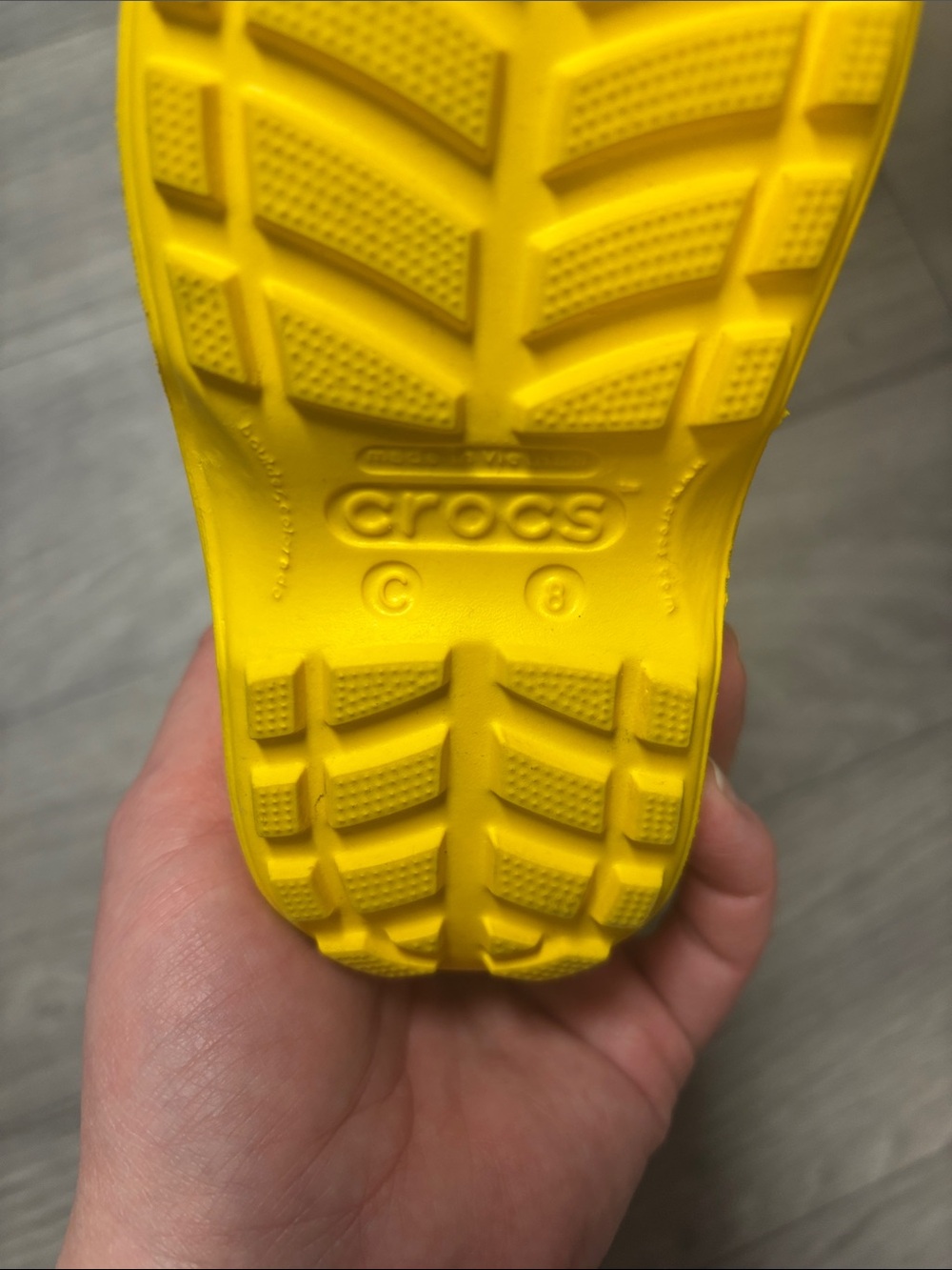 CROCS Kids Bright Yellow Pull-Handle Rain Boots - Picture 4 of 4